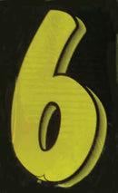 Vinyl Numbers 7 1/2" tall Yellow Black