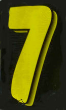 Vinyl Numbers 7 1/2" tall Yellow Black
