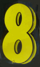 Vinyl Numbers 7 1/2" tall Yellow Black