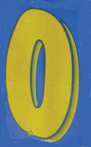Vinyl Numbers 7 1/2" tall Blue Yellow