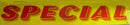 Vinyl 14 1/2" Slogans SPECIAL red yellow