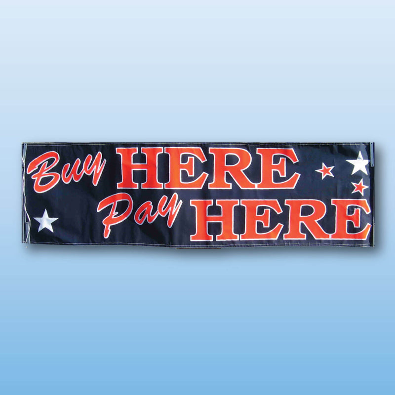 Banners Vinyl 10' stock BUY HERE PAY HERE