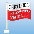 Slogans and Checkered Single-pane Clip-On Flags