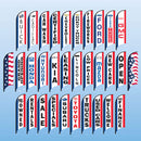 FEATHER FLAGS "STREET TALKER"  VERTICAL RED, WHITE, BLUE