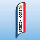 FEATHER FLAGS "STREET TALKER"  VERTICAL RED, WHITE, BLUE