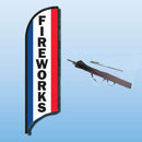 FEATHER FLAGS "STREET TALKER"  VERTICAL RED, WHITE, BLUE