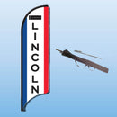 FEATHER FLAGS "STREET TALKER"  VERTICAL RED, WHITE, BLUE