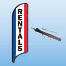 FEATHER FLAGS "STREET TALKER"  VERTICAL RED, WHITE, BLUE