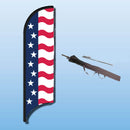 FEATHER FLAGS "STREET TALKER"  VERTICAL RED, WHITE, BLUE