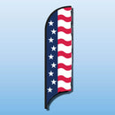 FEATHER FLAGS "STREET TALKER"  VERTICAL RED, WHITE, BLUE
