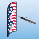 FEATHER FLAGS "STREET TALKER"  VERTICAL RED, WHITE, BLUE