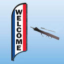 FEATHER FLAGS "STREET TALKER"  VERTICAL RED, WHITE, BLUE