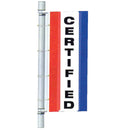 Double Faced Stock Message Bracket Drape Flag