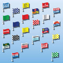 Slogans and Checkered Double-pane Clip-On Flags