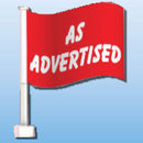 Slogans and Checkered Double-pane Clip-On Flags