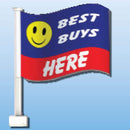 Slogans and Checkered Double-pane Clip-On Flags