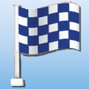 Slogans and Checkered Double-pane Clip-On Flags
