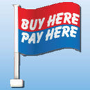 Slogans and Checkered Double-pane Clip-On Flags