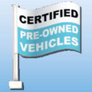 Slogans and Checkered Double-pane Clip-On Flags