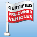 Slogans and Checkered Double-pane Clip-On Flags