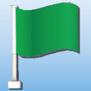 Slogans and Checkered Double-pane Clip-On Flags