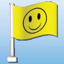 Slogans and Checkered Double-pane Clip-On Flags