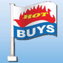 Slogans and Checkered Double-pane Clip-On Flags