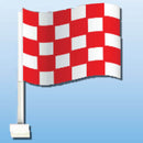 Slogans and Checkered Double-pane Clip-On Flags
