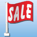 Slogans and Checkered Double-pane Clip-On Flags