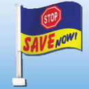 Slogans and Checkered Double-pane Clip-On Flags