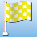 Slogans and Checkered Double-pane Clip-On Flags