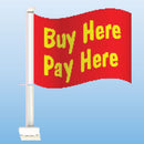 Slogans and Checkered Single-pane Clip-On Flags