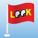 Slogans and Checkered Single-pane Clip-On Flags