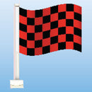 Slogans and Checkered Single-pane Clip-On Flags