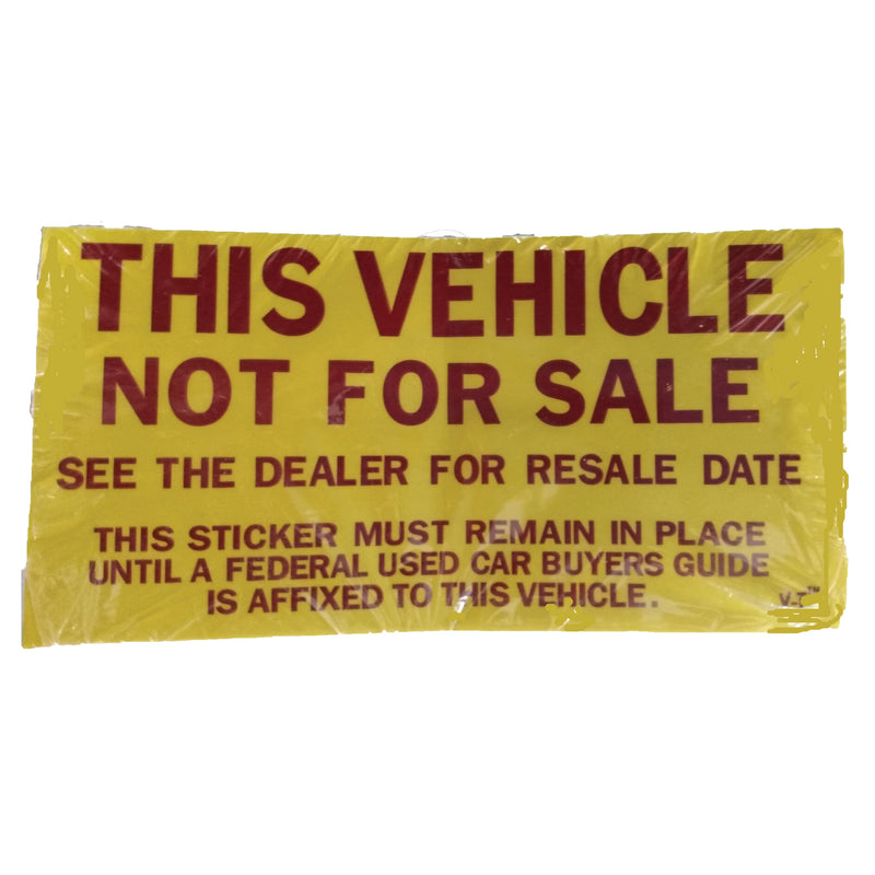 NOT FOR SALE stickers