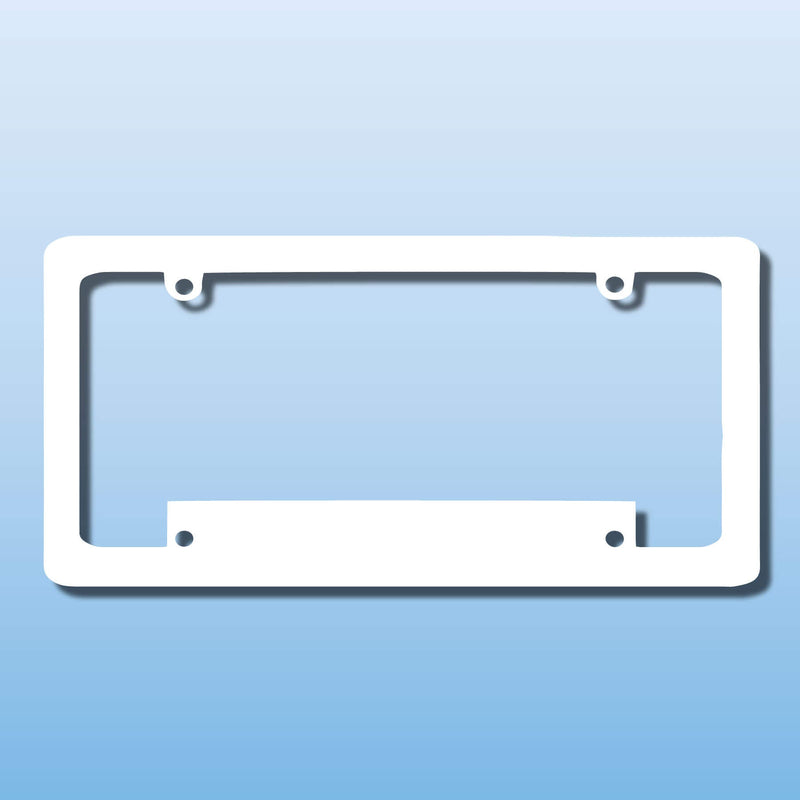 Polypropylene Plastic License Plate Frames Custom Screen Printed and Screen Printed Reflective Inserts