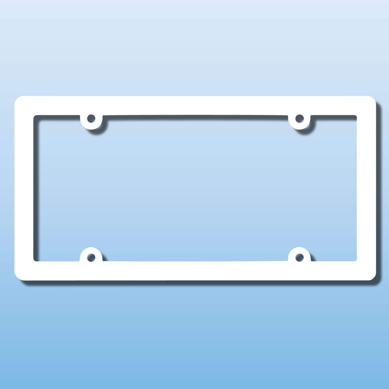 Polypropylene Plastic License Plate Frames Custom Screen Printed and Screen Printed Reflective Inserts