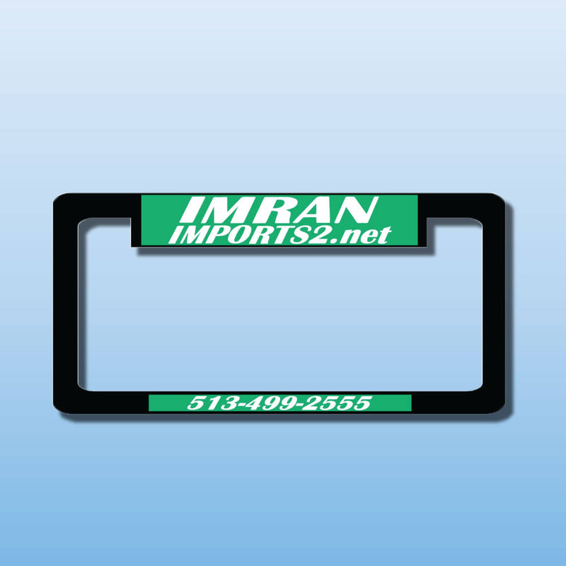Polypropylene Plastic License Plate Frames Custom Screen Printed and Screen Printed Reflective Inserts