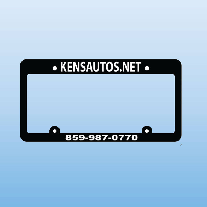 Polypropylene Plastic License Plate Frames Custom Screen Printed and Screen Printed Reflective Inserts