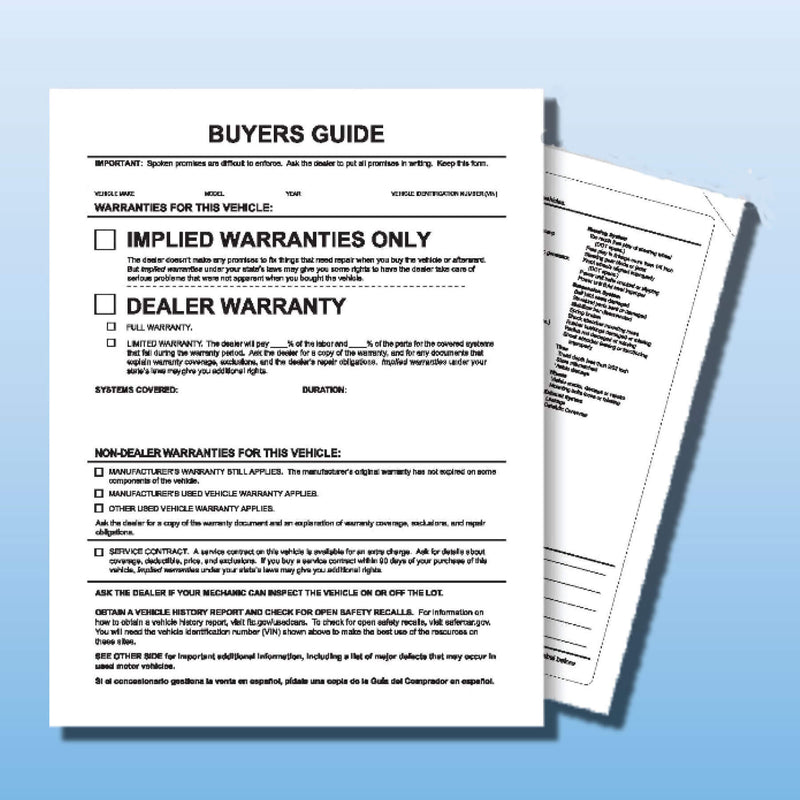 OUTDOOR Blank and Pre Printed Buyers Guides