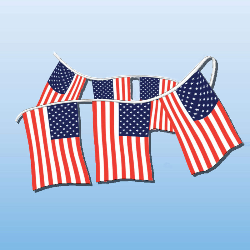 USA Flags 60' Supreme Cloth & Poly Pennants