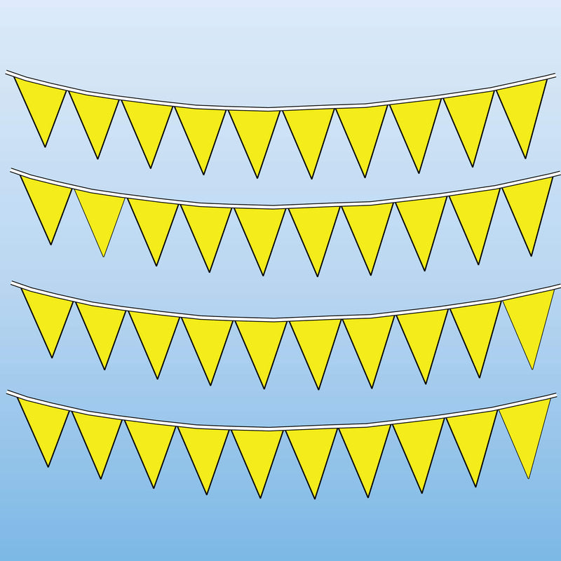 120' 4 Mil Poly Pennants