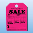 Windshield Mirror Hanging Tag.