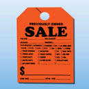 Windshield Mirror Hanging Tag.