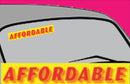 Vinyl 14 1/2" Slogans AFFORDABLE Red Yellow