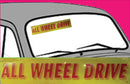 Vinyl 14 1/2" Slogans ALL WHEEL DRIVE red yellow