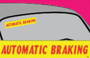 Vinyl 14 1/2" Slogans AUTOMATIC BRAKING Red Yellow