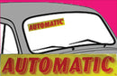 Vinyl 14 1/2" Slogans AUTOMATIC red yellow