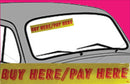 Vinyl 14 1/2" Slogans BUY HERE PAY HERE red yellow