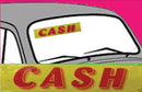 Vinyl 14 1/2" Slogans CASH red yellow